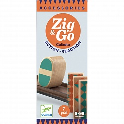 Деревянный конструктор Djeco Zig&Go дополнительный набор 7 деталей (Djeco, 05648) - миниатюра